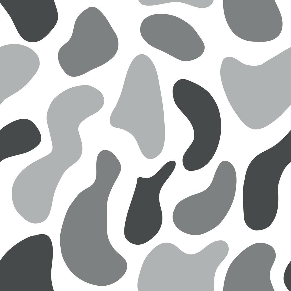 Spots seamless pattern on white background. Vector illustration in flat style.