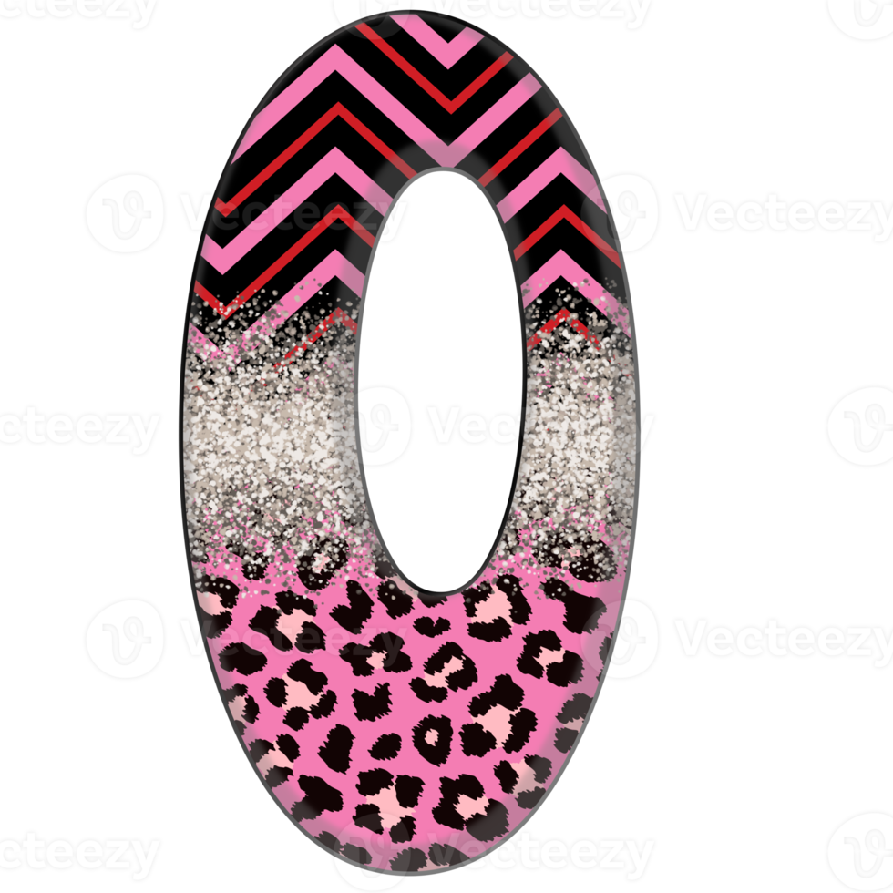 Half Leopard black and Pink Clipart png
