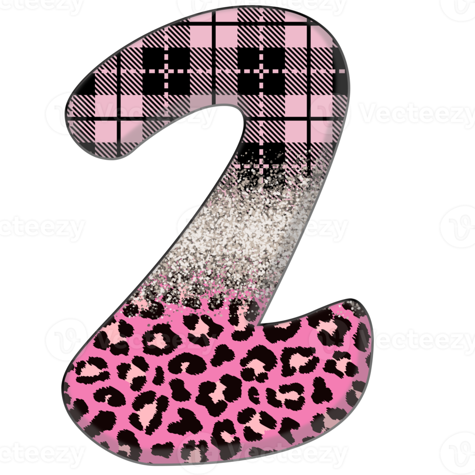 Half Leopard black and Pink Clipart png