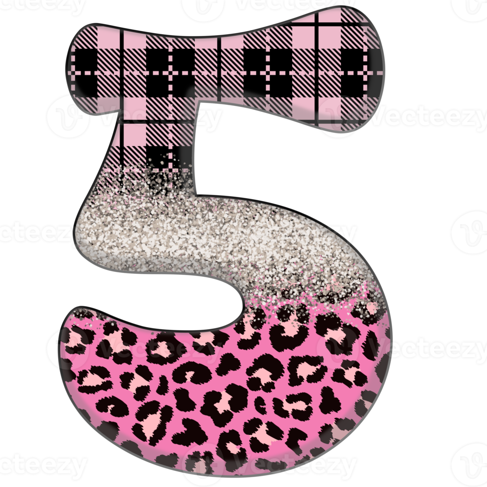 halber Leopard schwarz und rosa Cliparts png