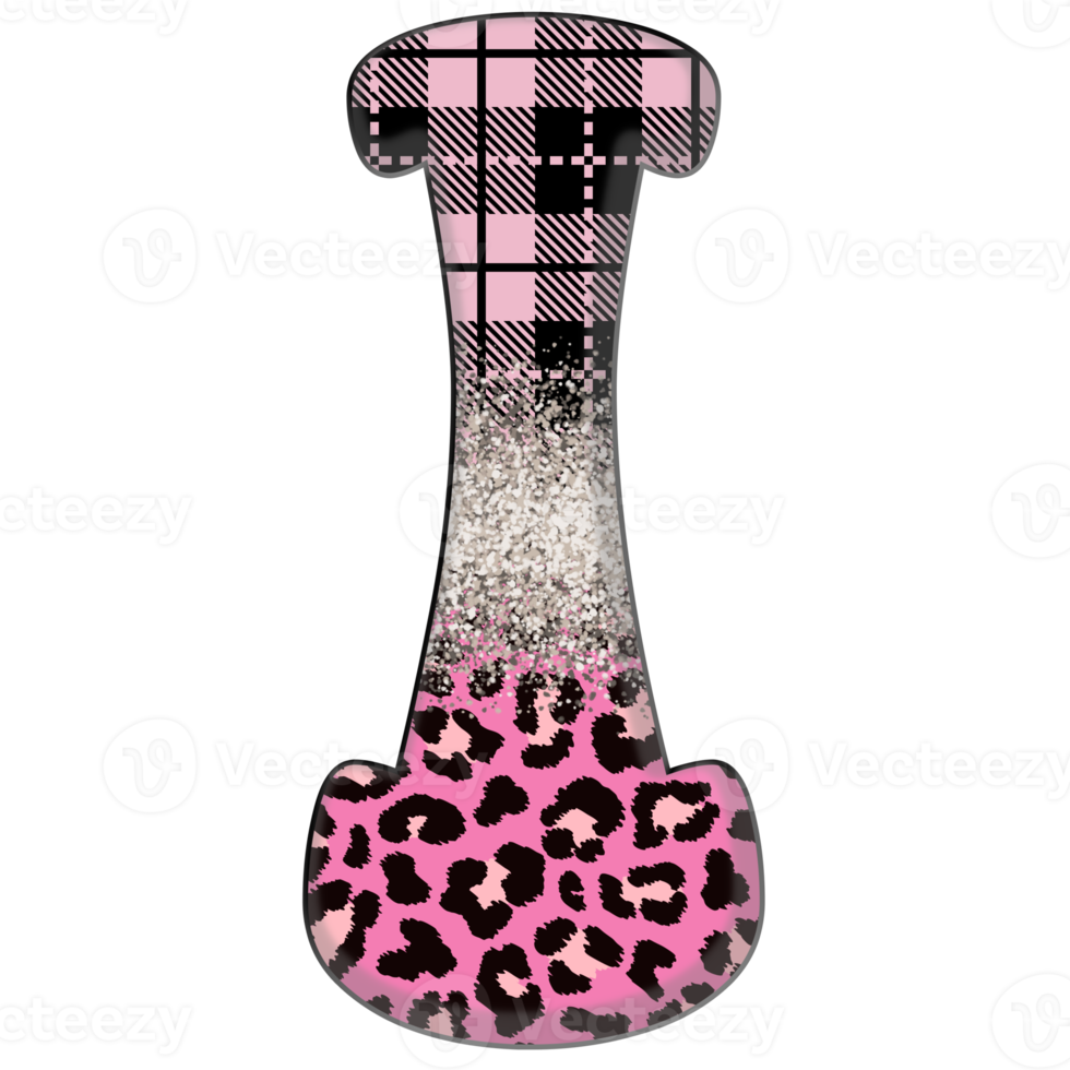 Half Leopard black and Pink Clipart png