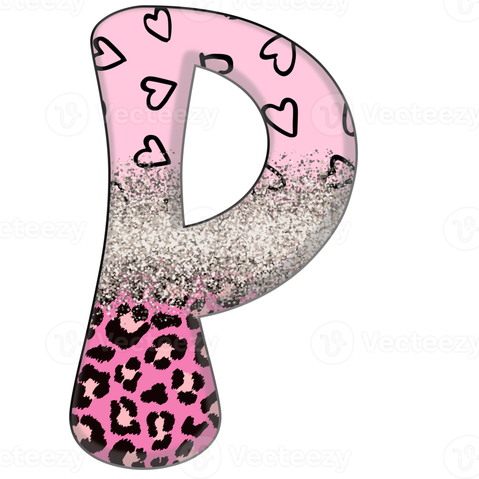 metà leopardo nero e rosa clipart png