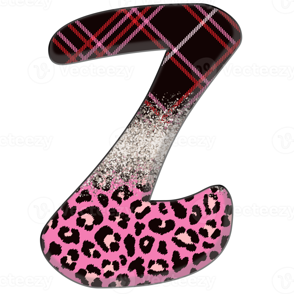 halv leopard svart och rosa ClipArt png