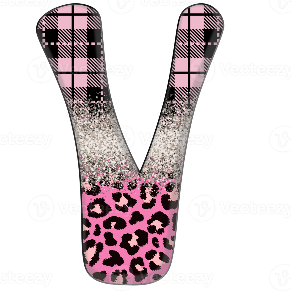 Half Leopard black and Pink Clipart png