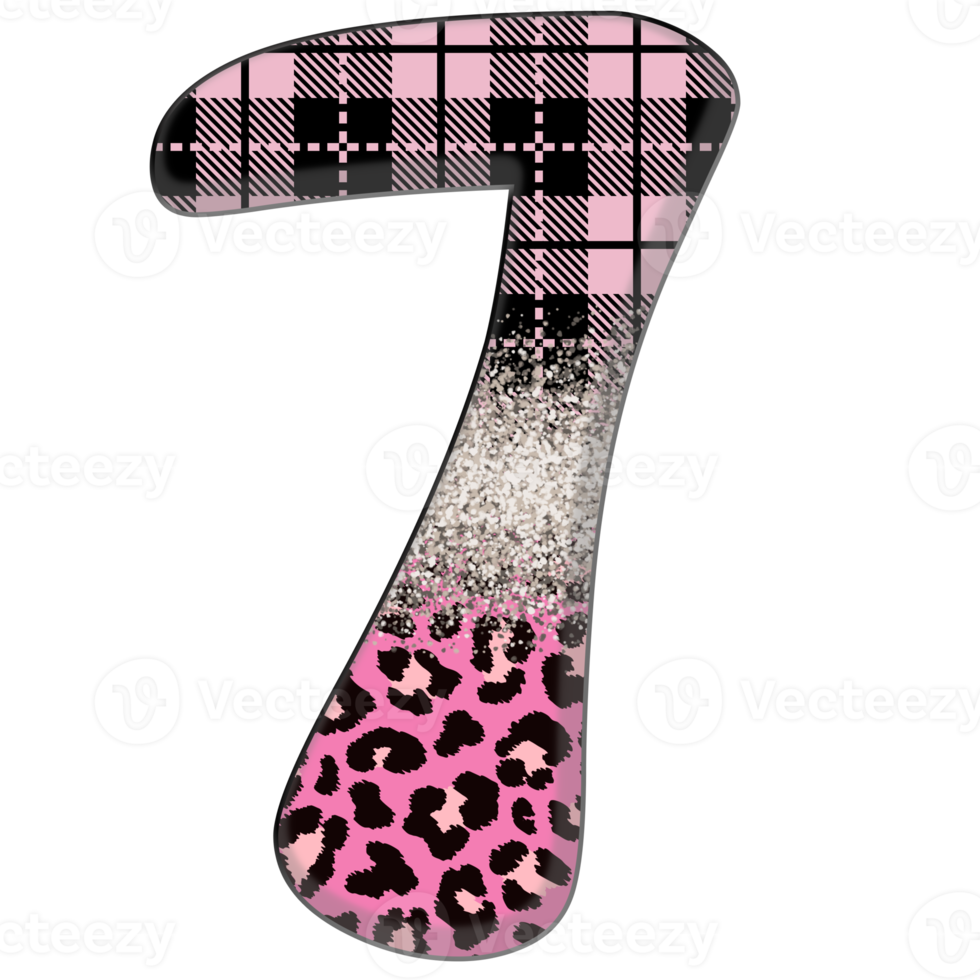 Half Leopard black and Pink Clipart png