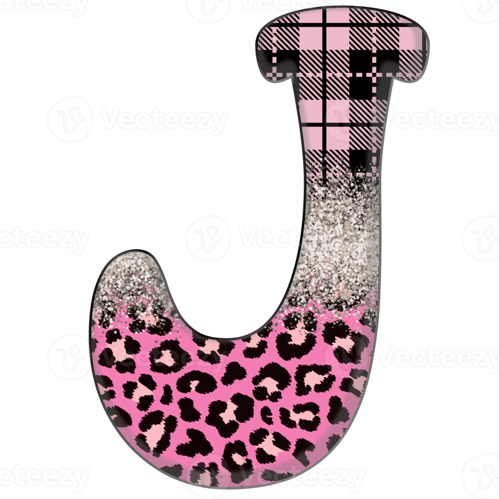 Half Leopard black and Pink Clipart png