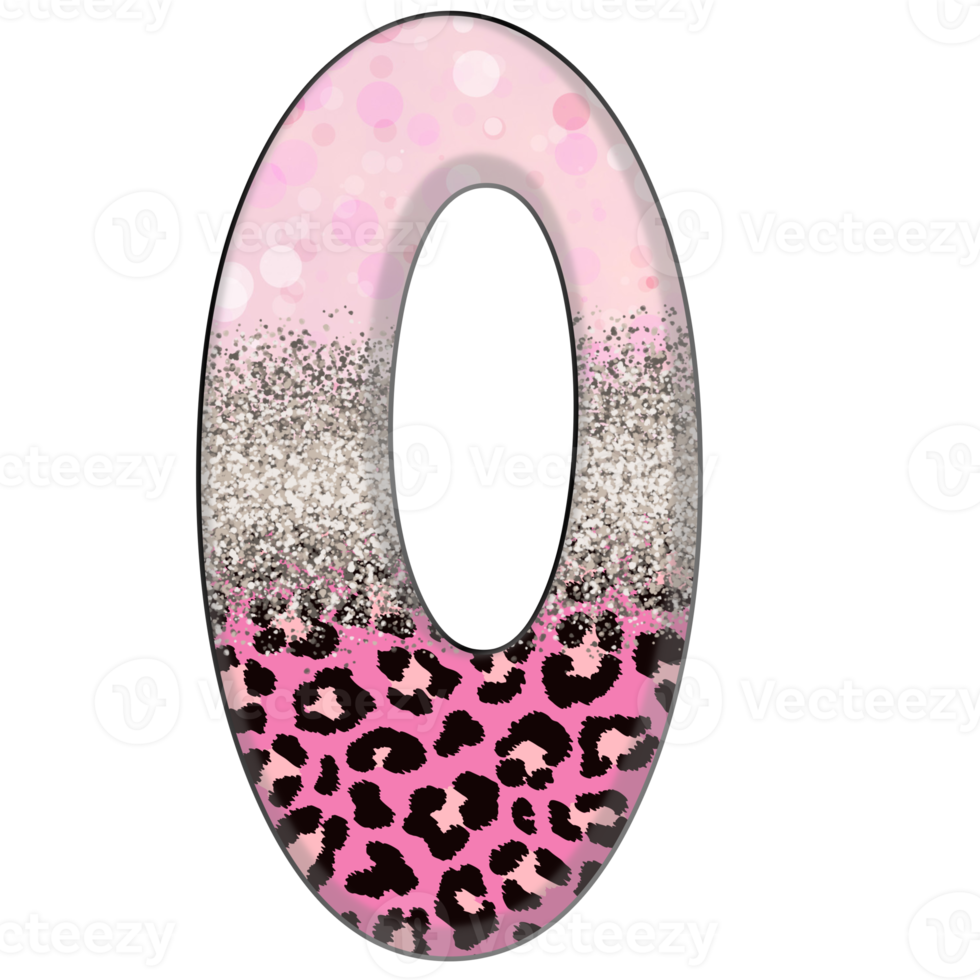 Half Leopard black and Pink Clipart png