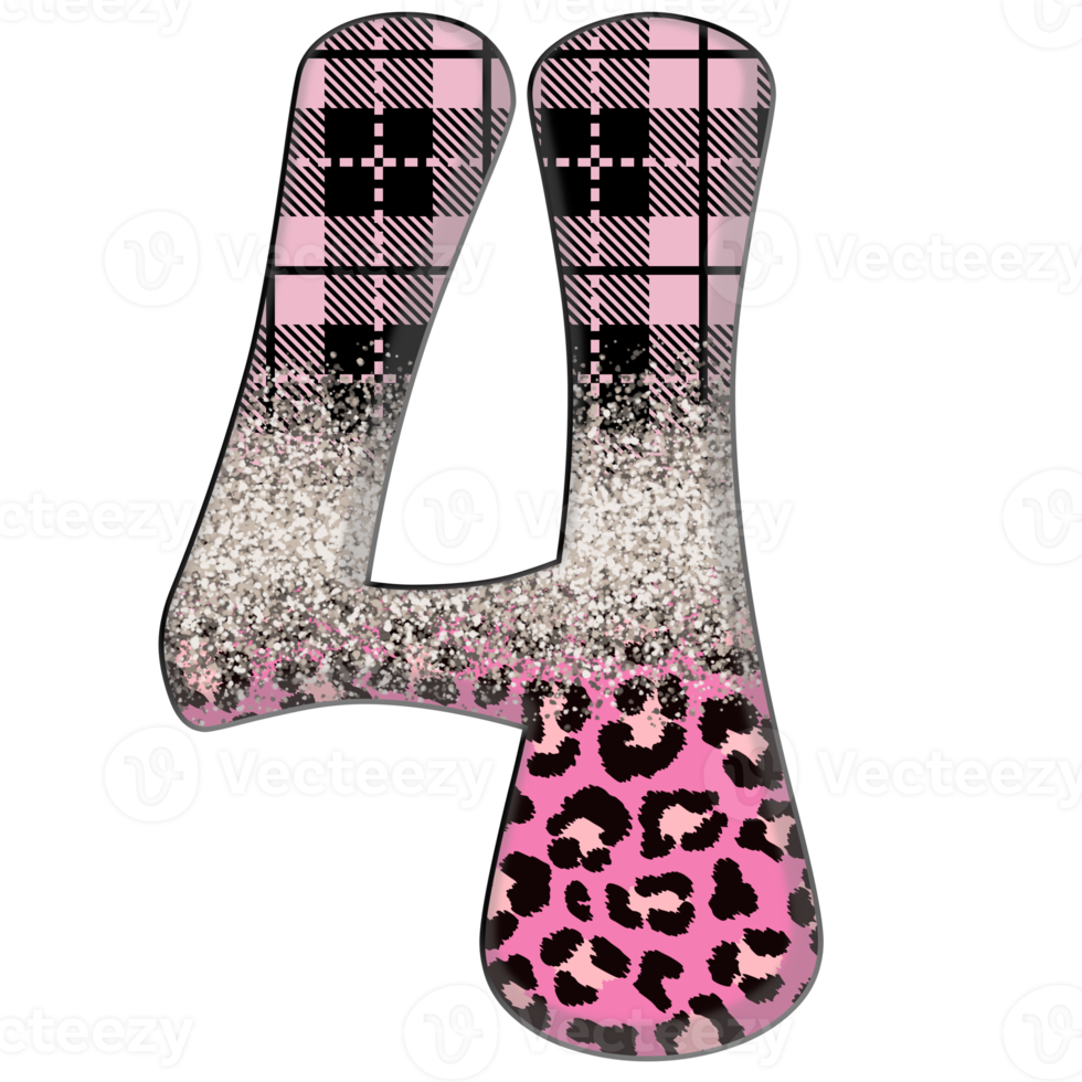 Half Leopard black and Pink Clipart png