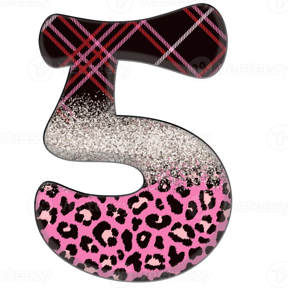 medio leopardo negro y rosa clipart png