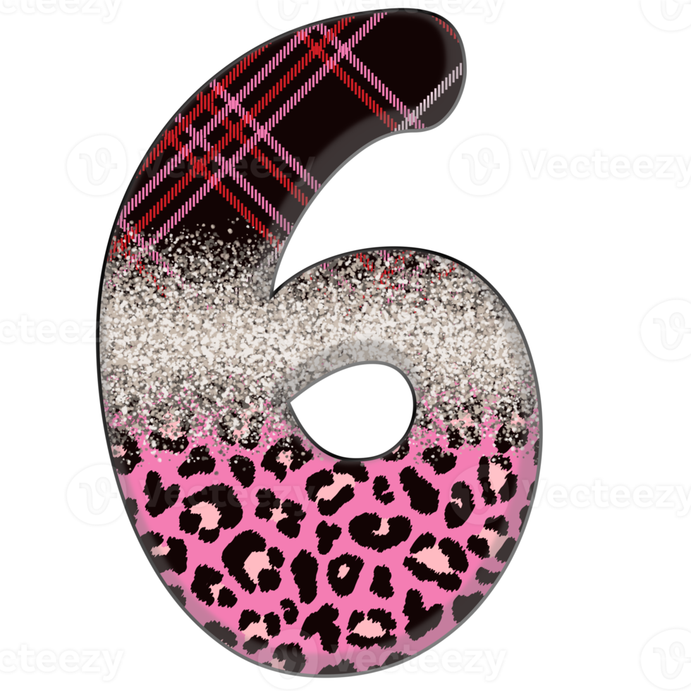 Half Leopard black and Pink Clipart png