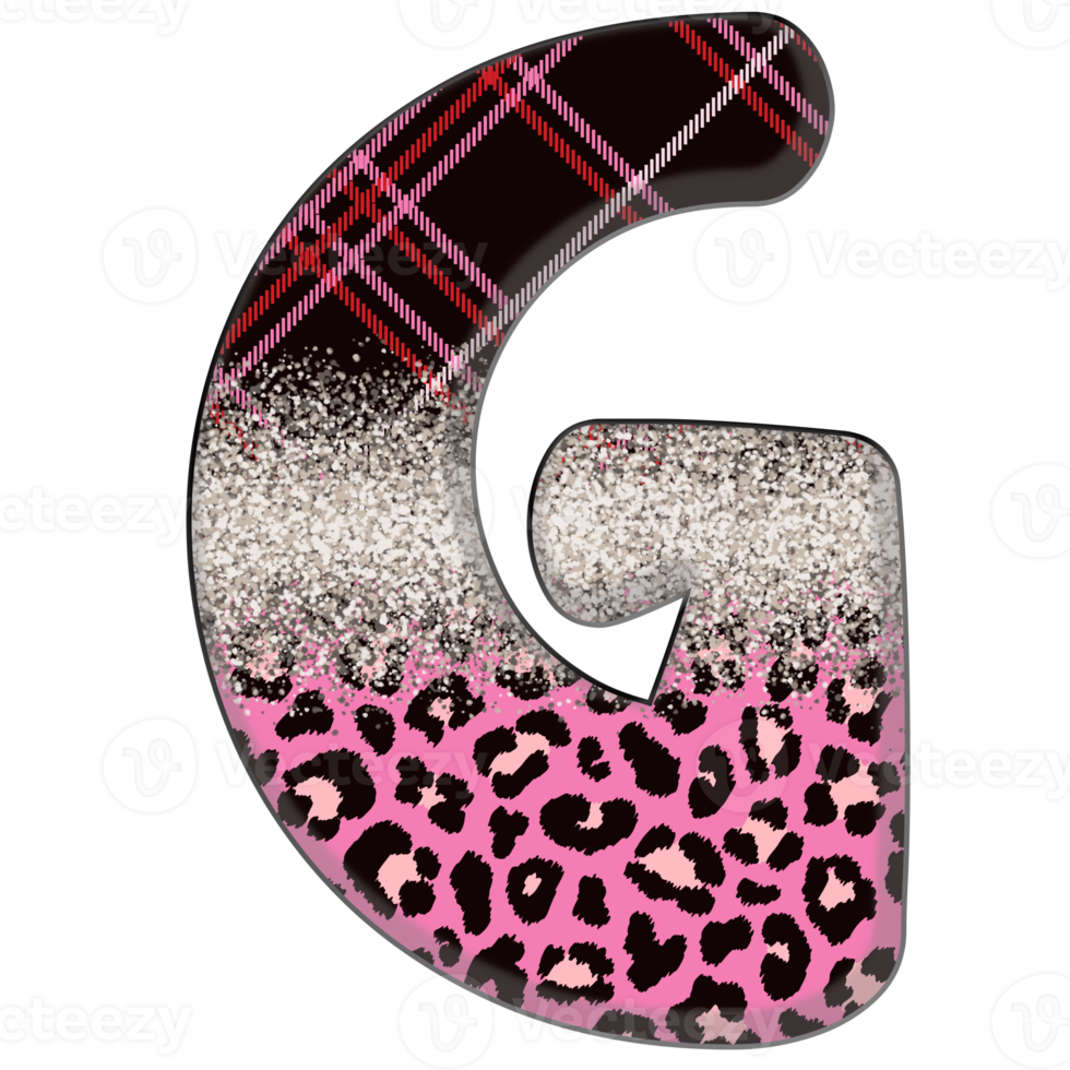 halber Leopard schwarz und rosa Cliparts png