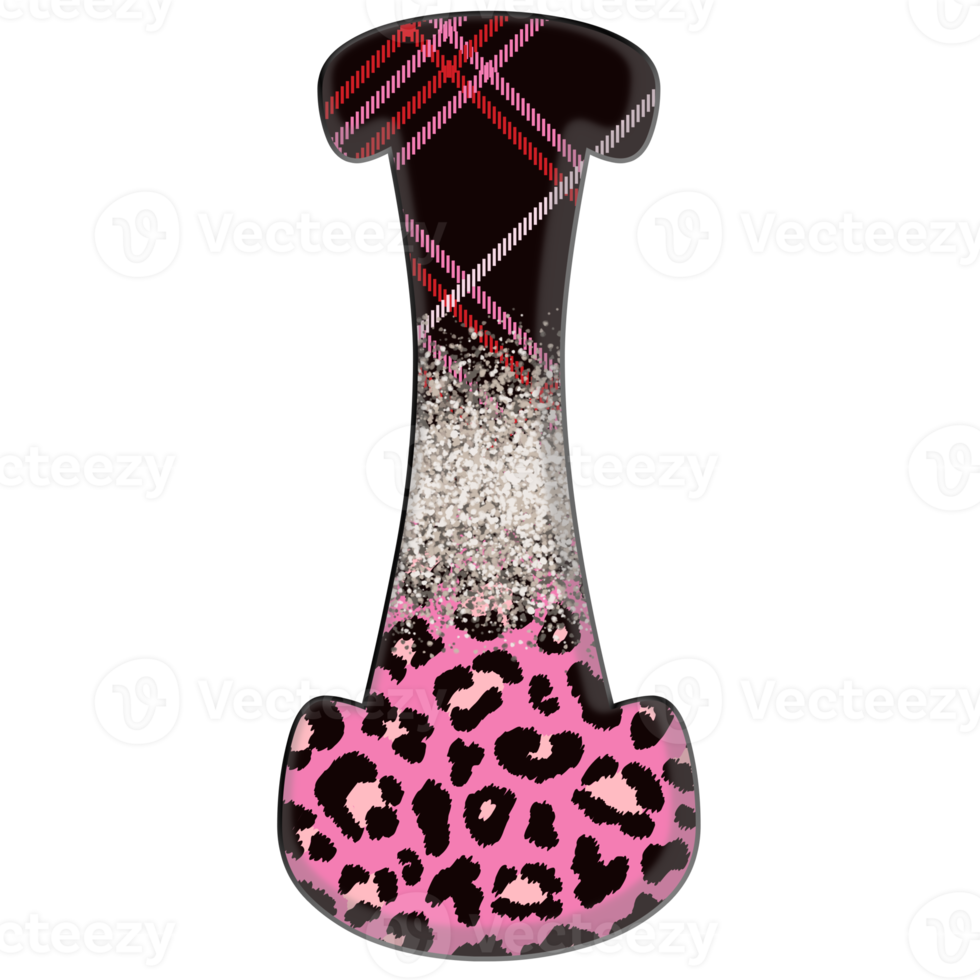 Half Leopard black and Pink Clipart png