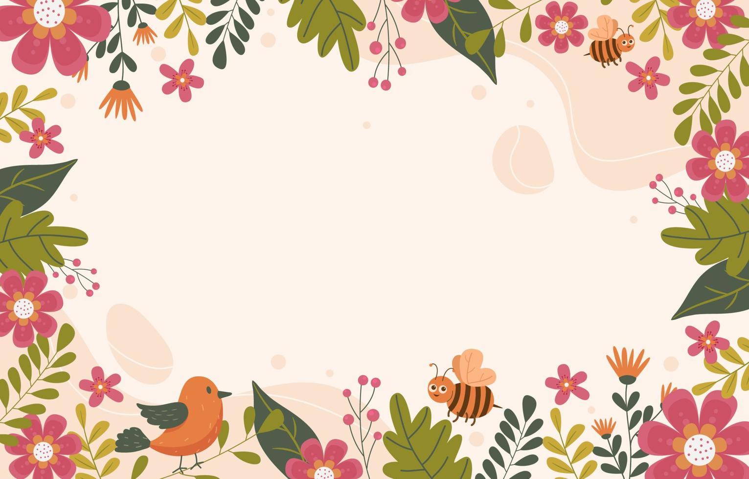 fondo de borde de primavera vector