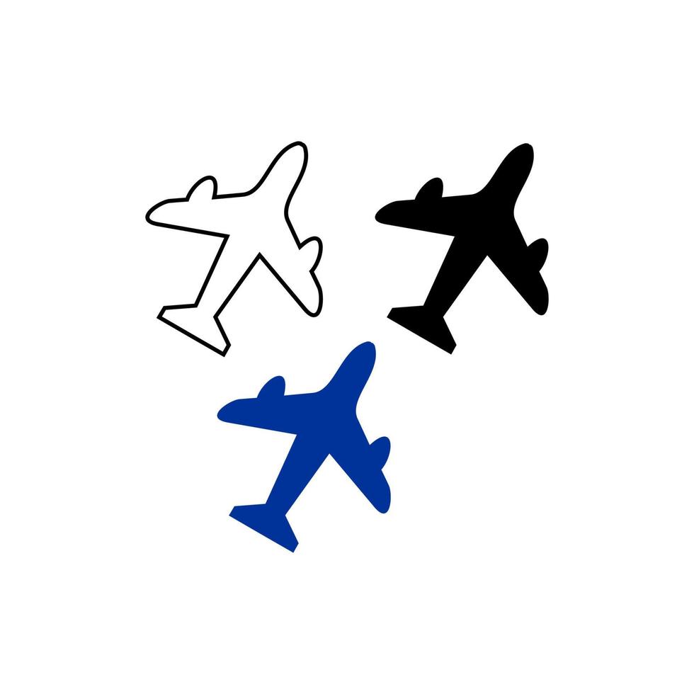 ilustración de avión en vector para logotipo o icono