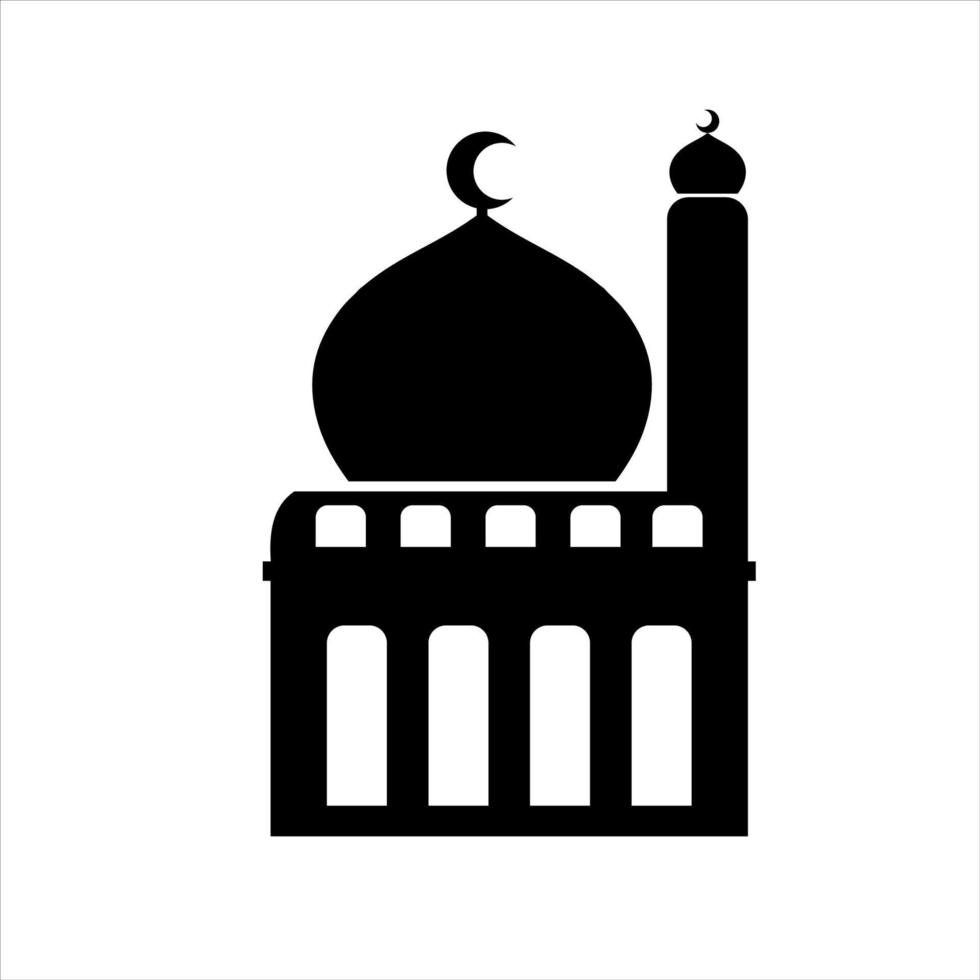 ilustración de mezquita en vector para logotipo o icono