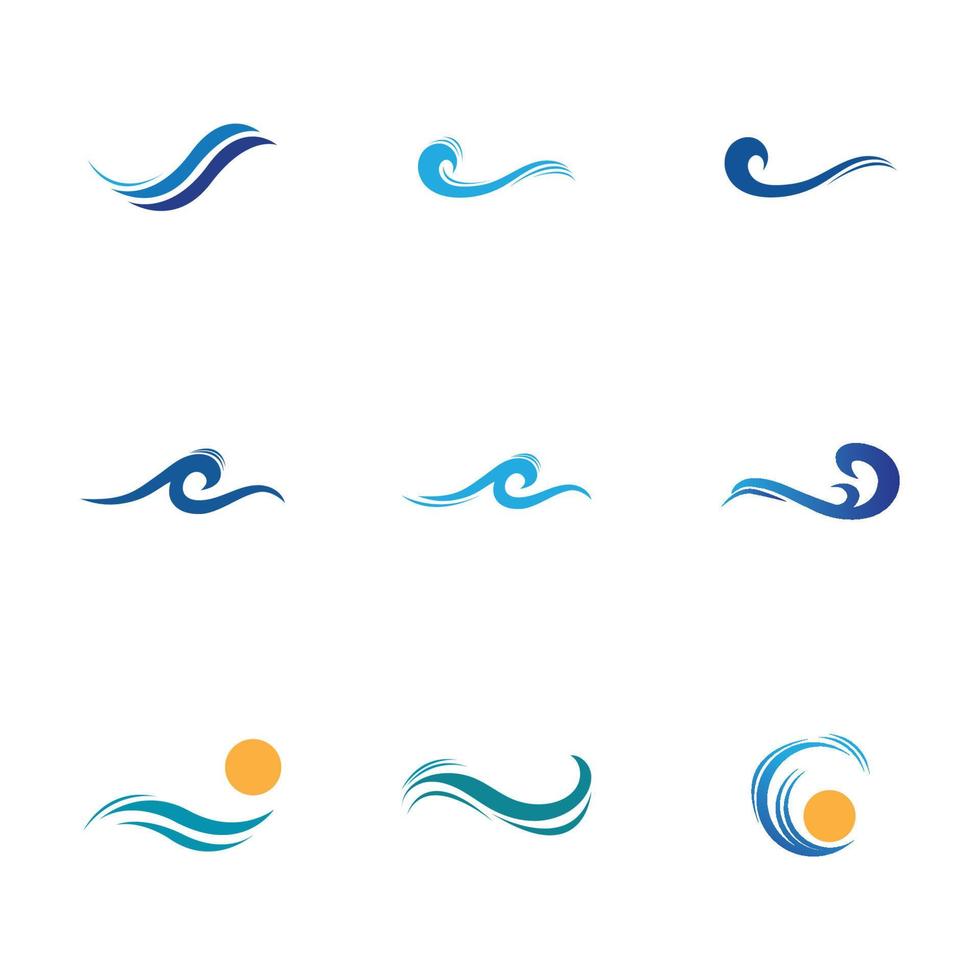 Water wave icon vector