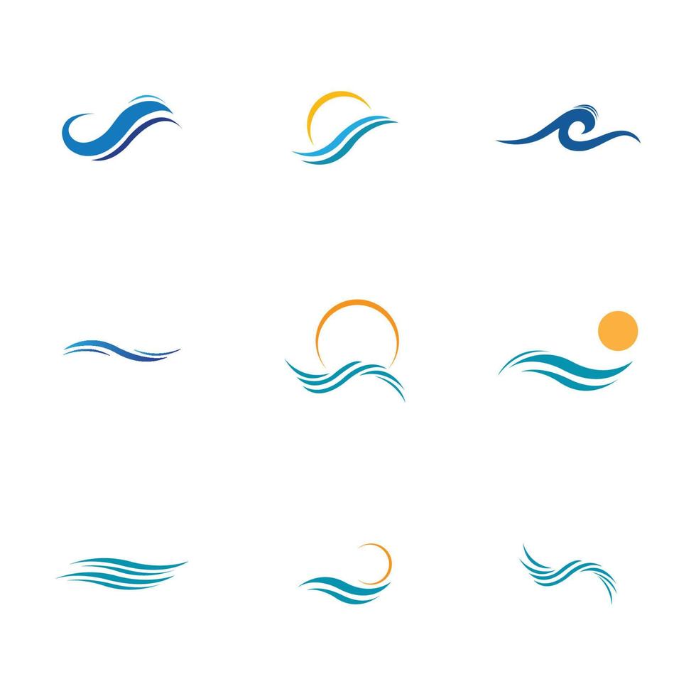 Water wave icon vector