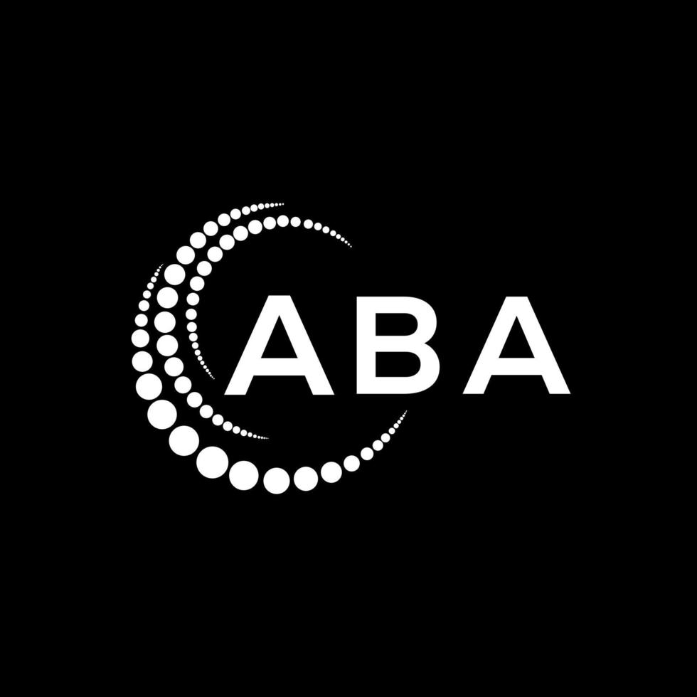 Diseño creativo del logotipo de la letra ABA. un diseño único. vector