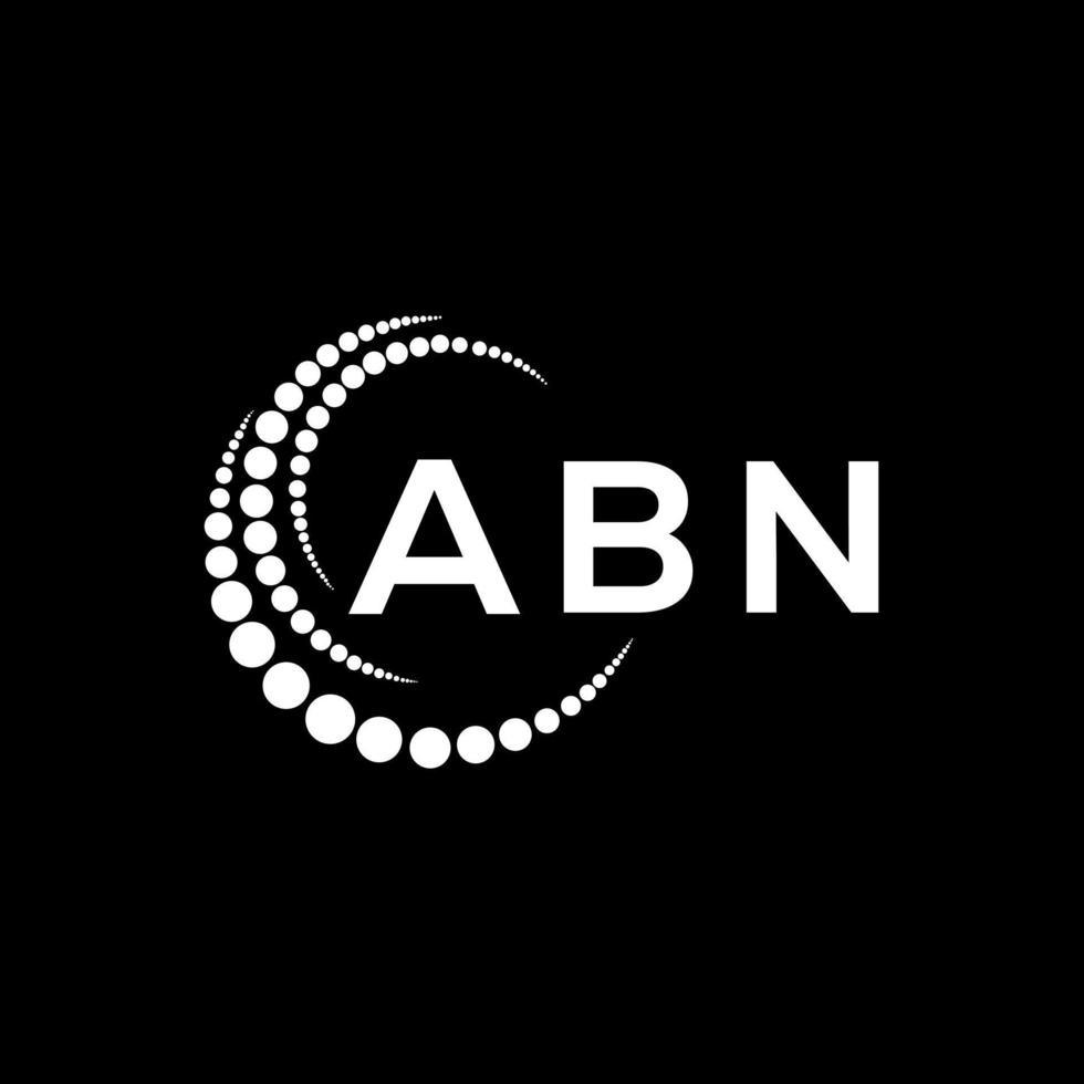 diseño creativo del logotipo de la letra abn. un diseño único. vector