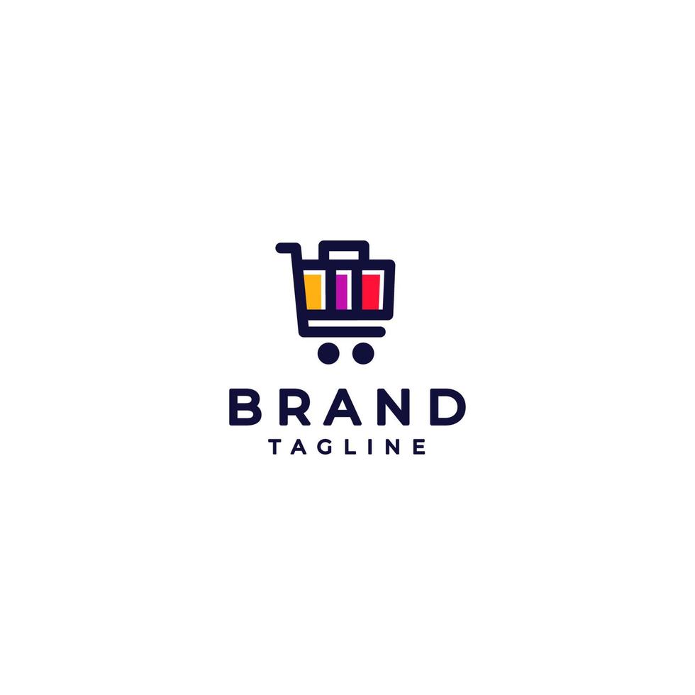 Trolley and Travel Bag Logo Design. Simple cheerful travel logo design. vector