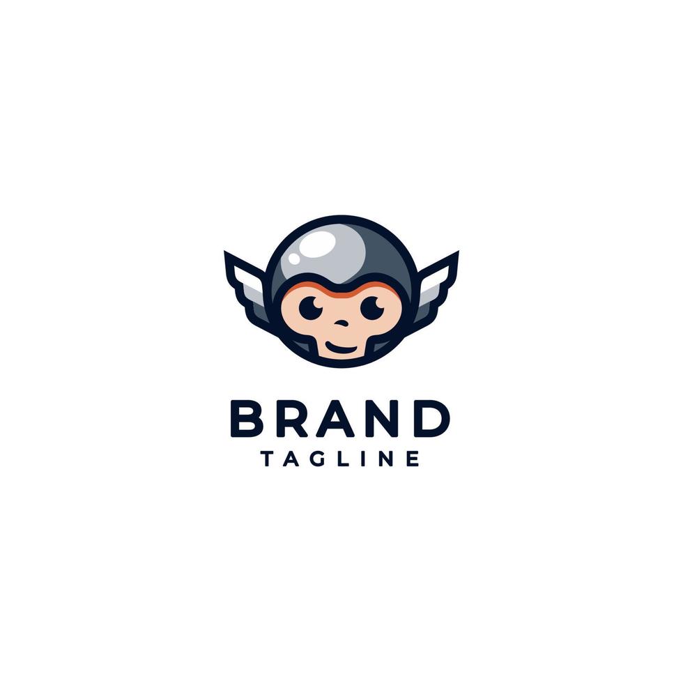 Cute Warrior Boy Mascot Design. A cute boy warrior mascot with a cute design with a silver hood and wing accents on both sides. vector