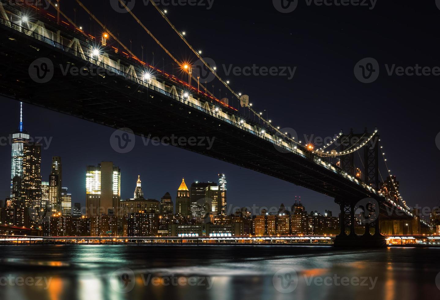 Manhattan Bridge At Night photo