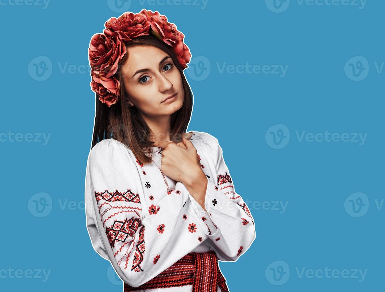 young girl in the Ukrainian national suit photo