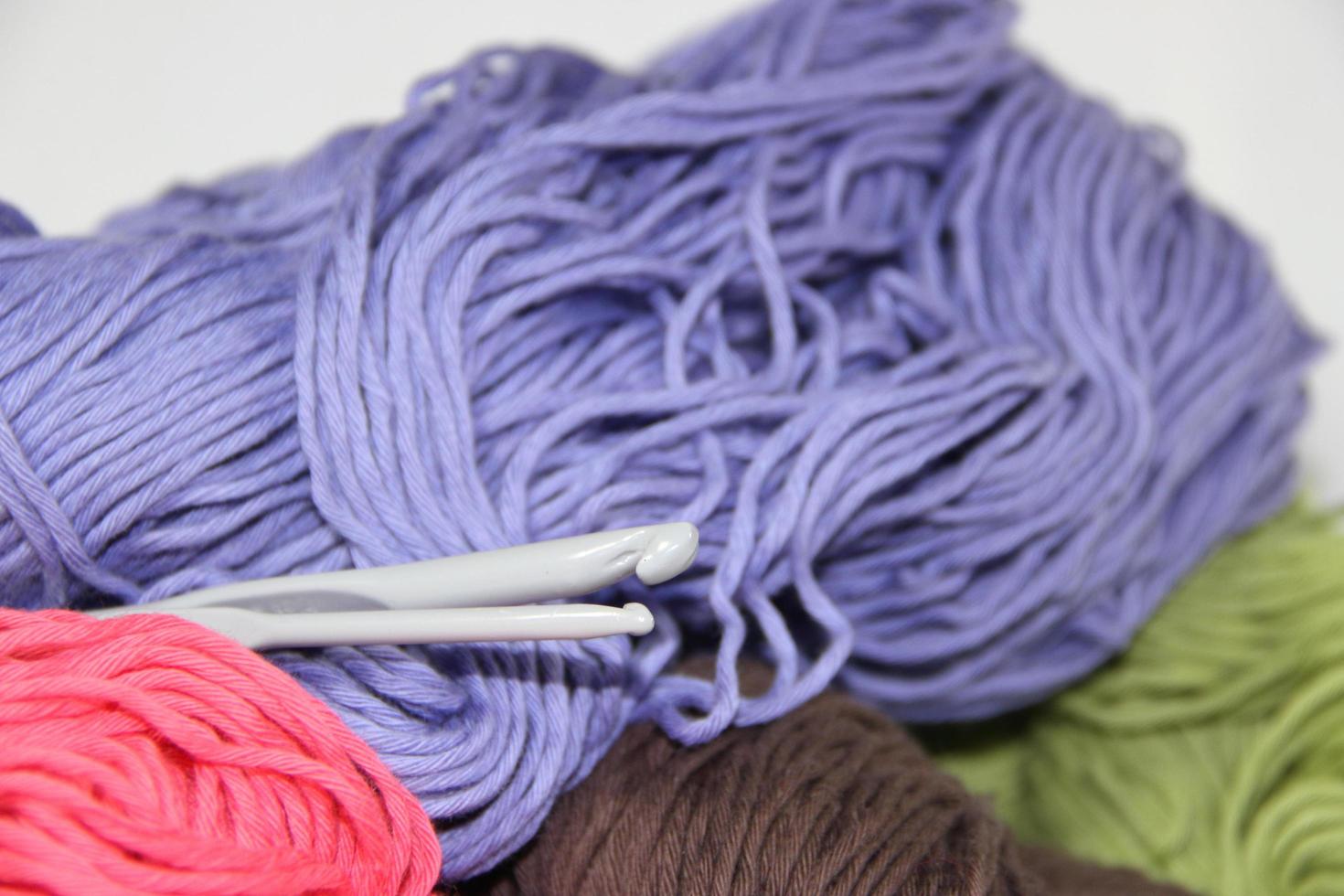 yarn and wool in skeins and yarns photo