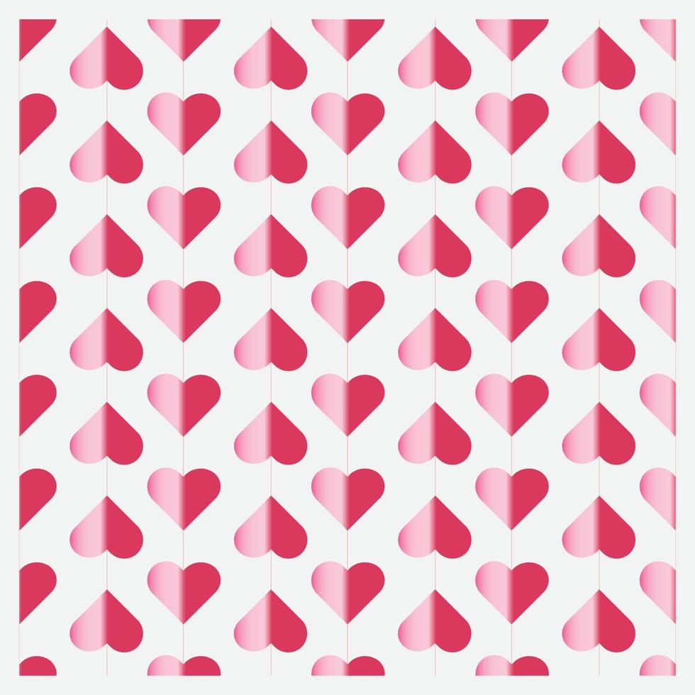 Hand drawn valentine heart shape pattern background vector