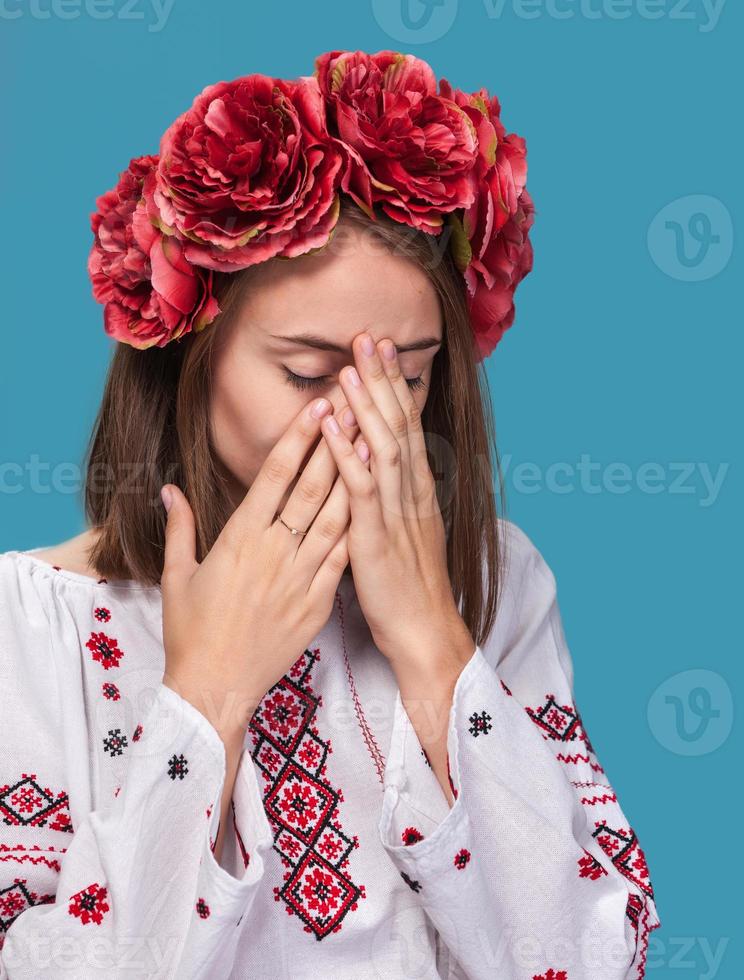 young girl in the Ukrainian national suit photo