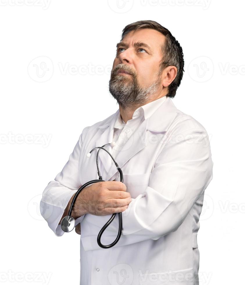doctor in a white coat photo