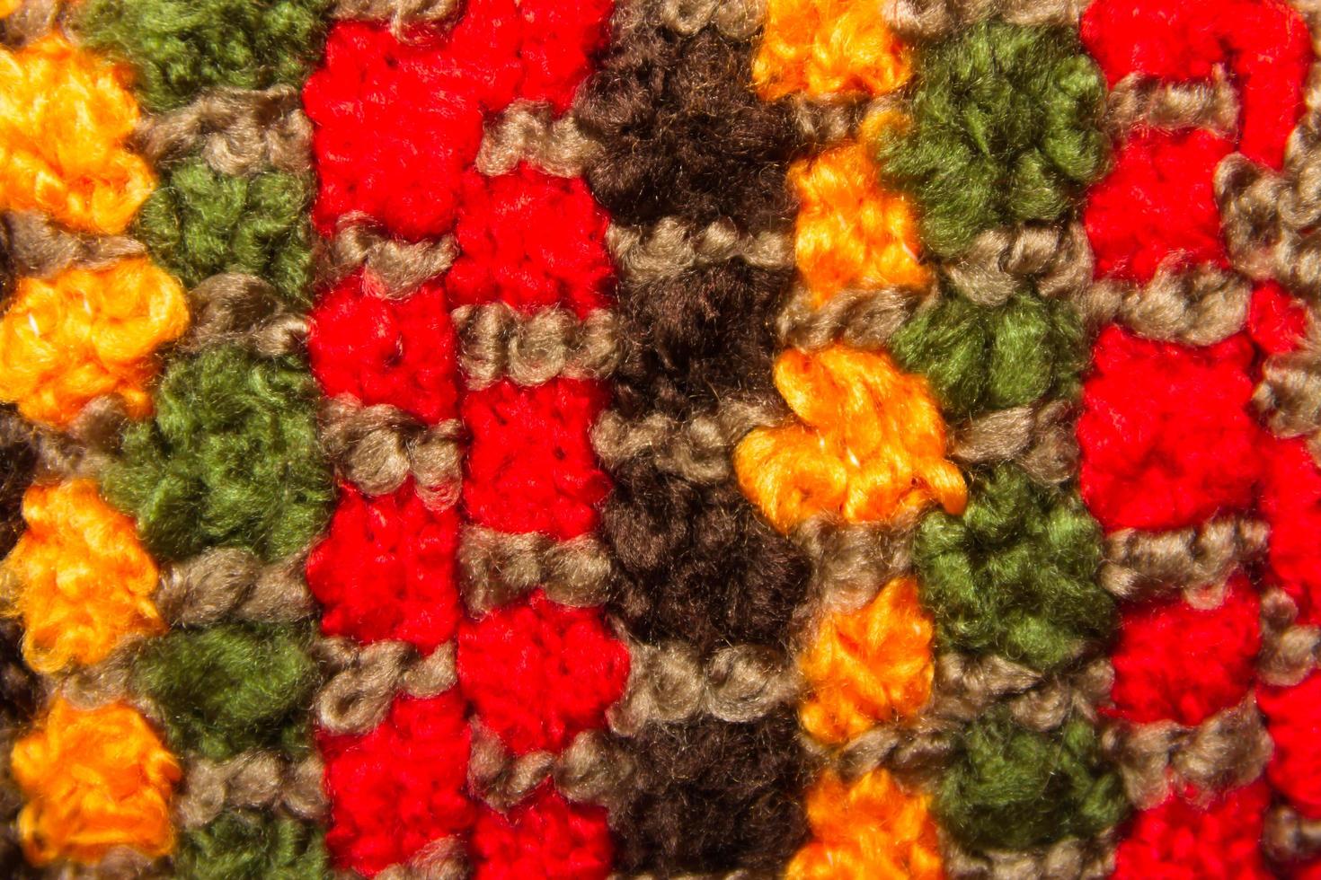 texture of multi-colored loom woven fabrics photo