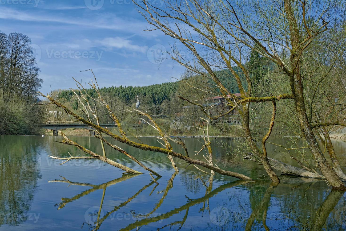 idyllic Landscape at River Sieg in Siegerland region,Germany photo