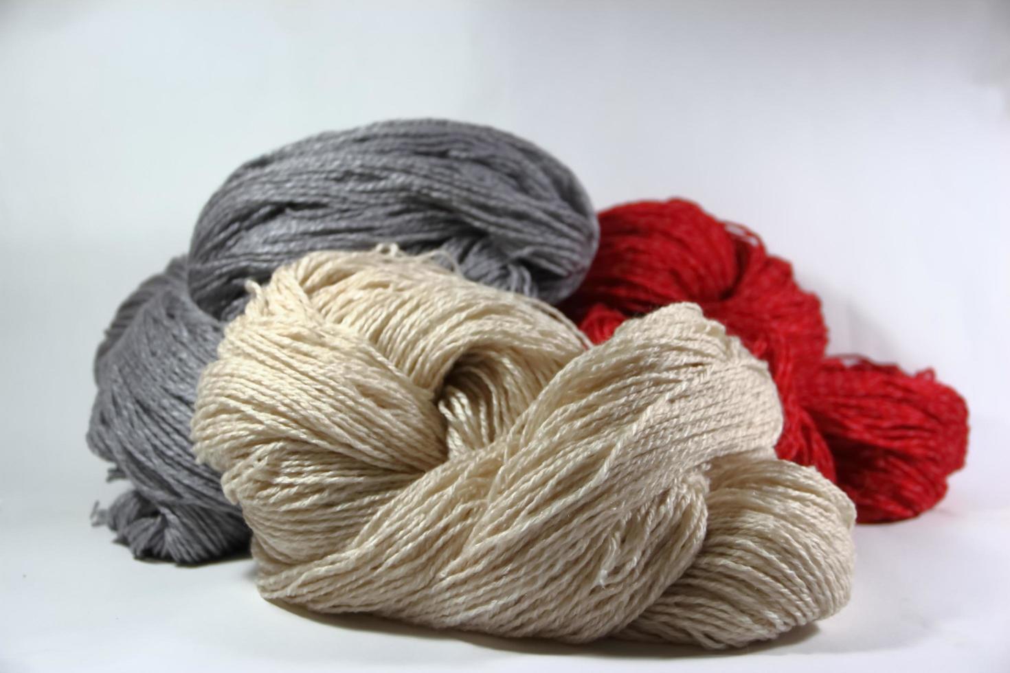 yarn and wool in skeins and yarns photo