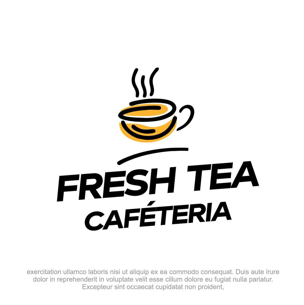 diseño de logotipo de café o diseño de logotipo de café con idea de taza con diferentes antecedentes. plantilla de diseño de logotipo de cafetería vector