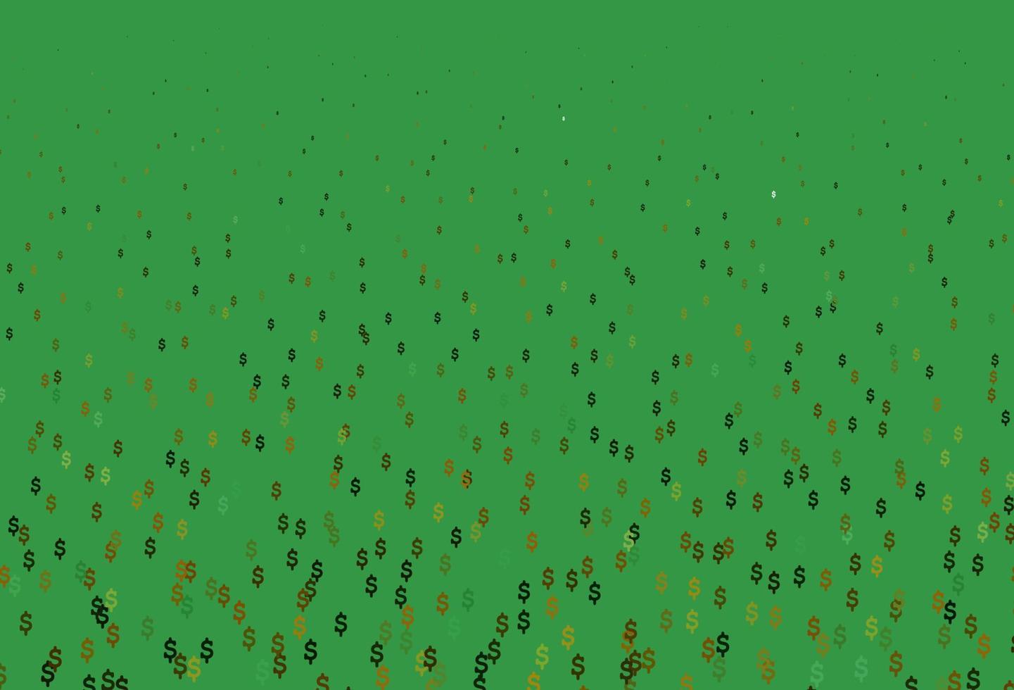 Dark Green, Yellow vector template with Dollar.