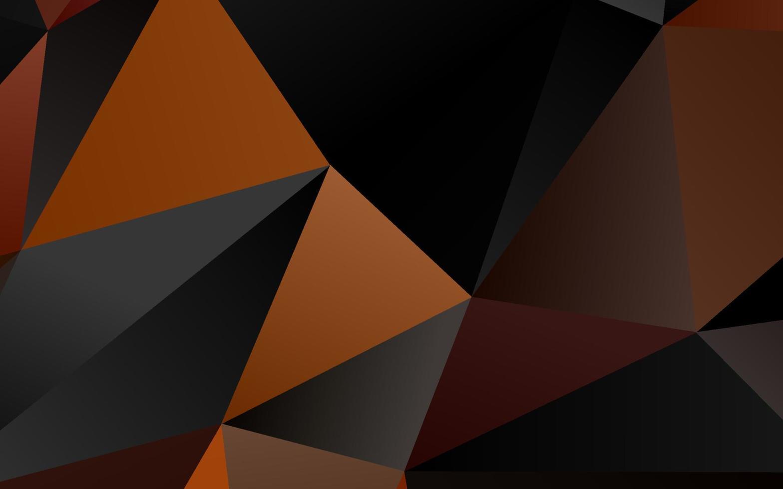 Dark Yellow, Orange vector blurry triangle pattern.