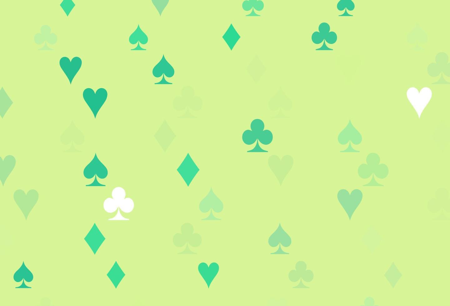 Light Green, Yellow vector pattern with symbol of cards.