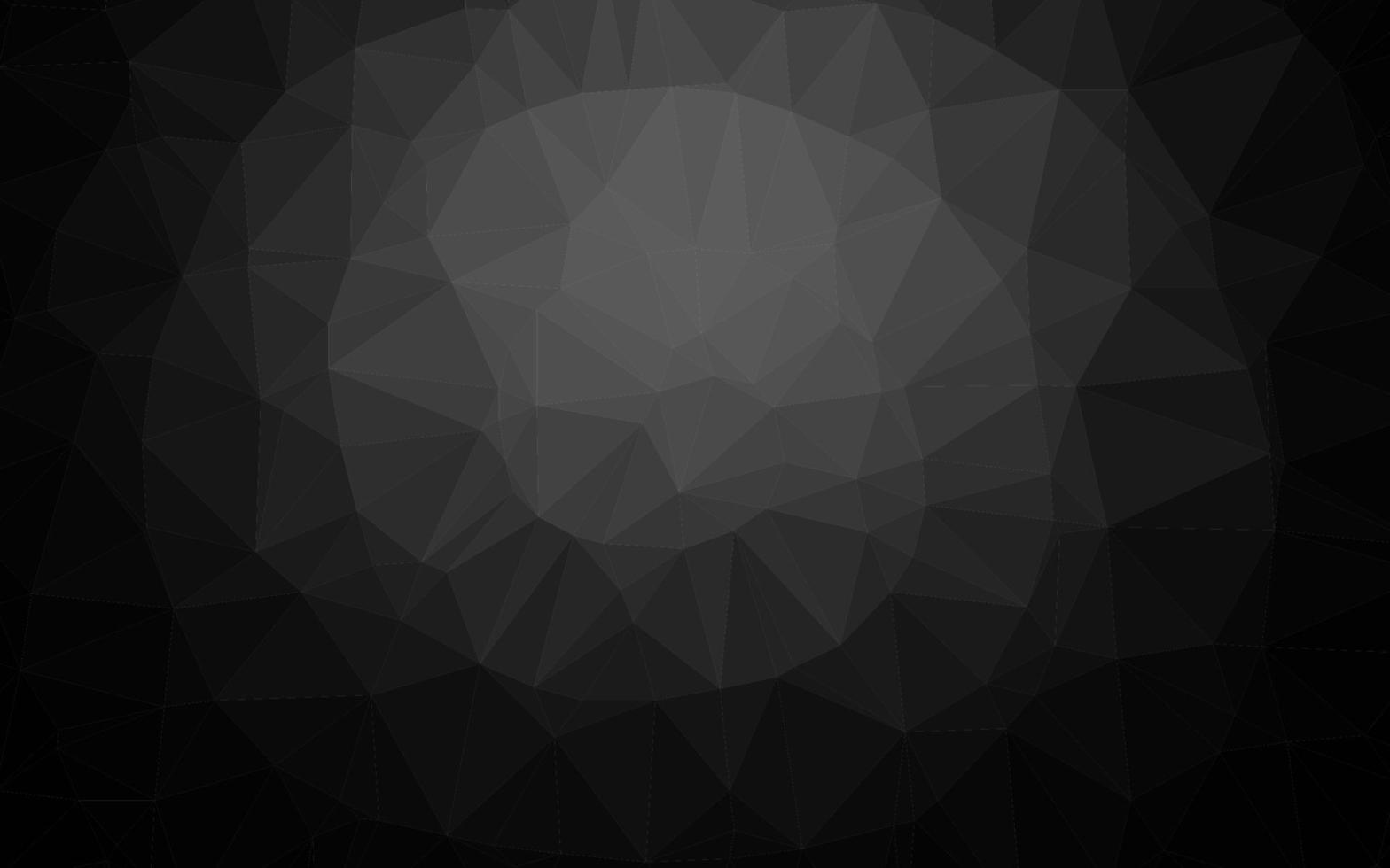 plata oscura, cubierta poligonal abstracta de vector gris.