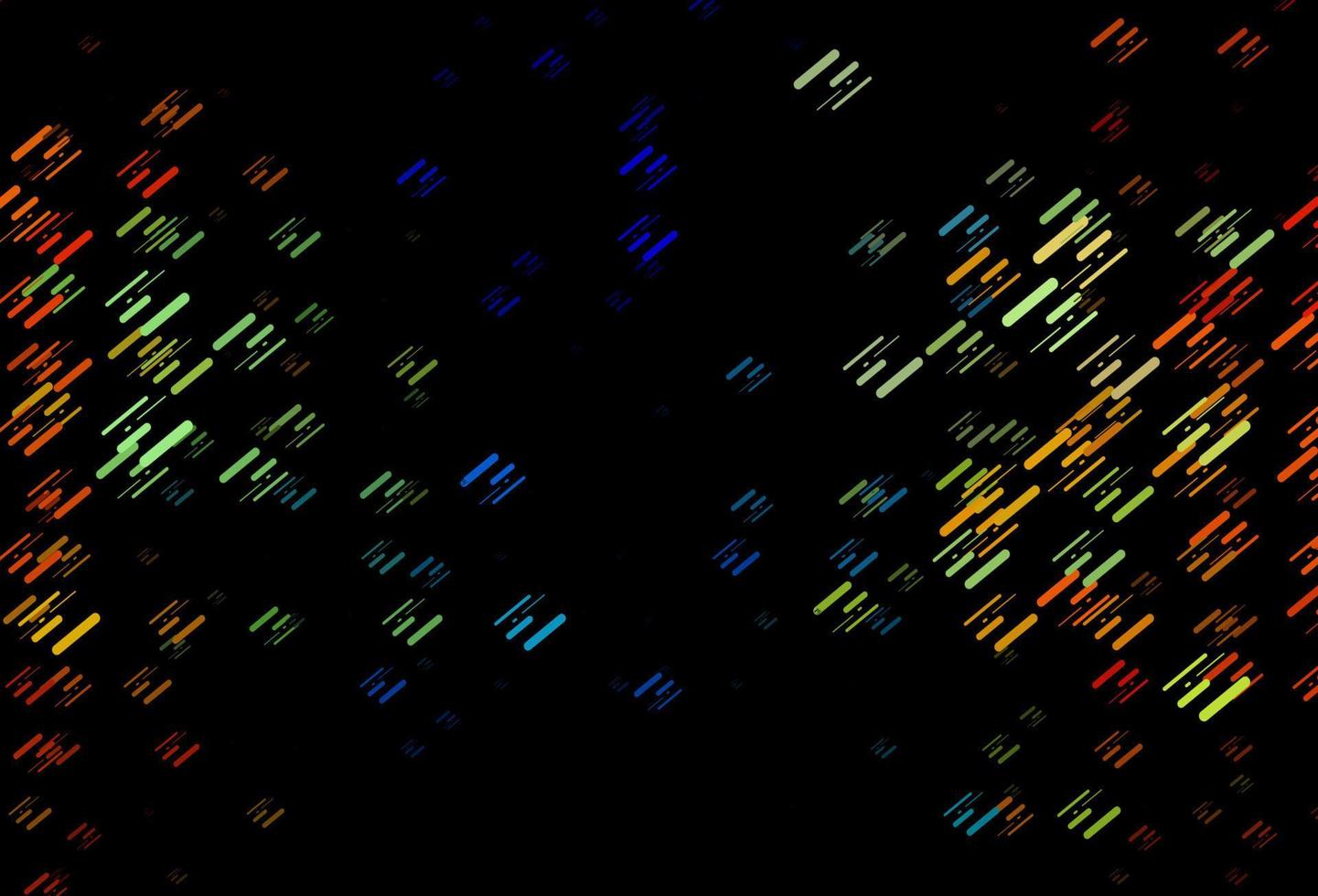 Dark Multicolor, Rainbow vector texture with colorful lines.