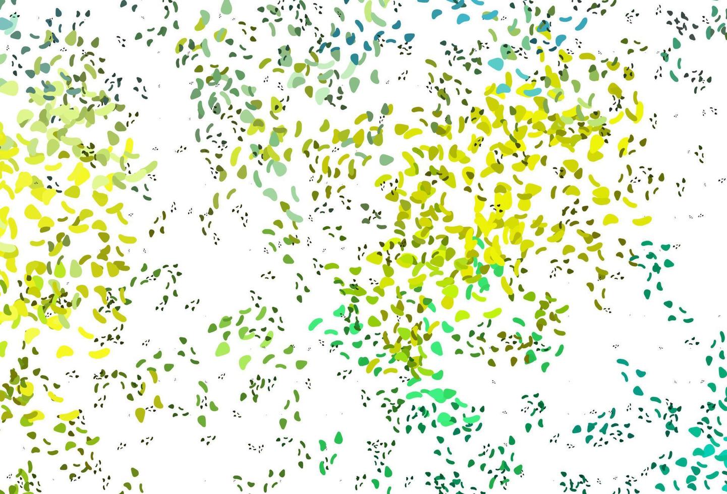 Light Green, Yellow vector pattern with chaotic shapes.