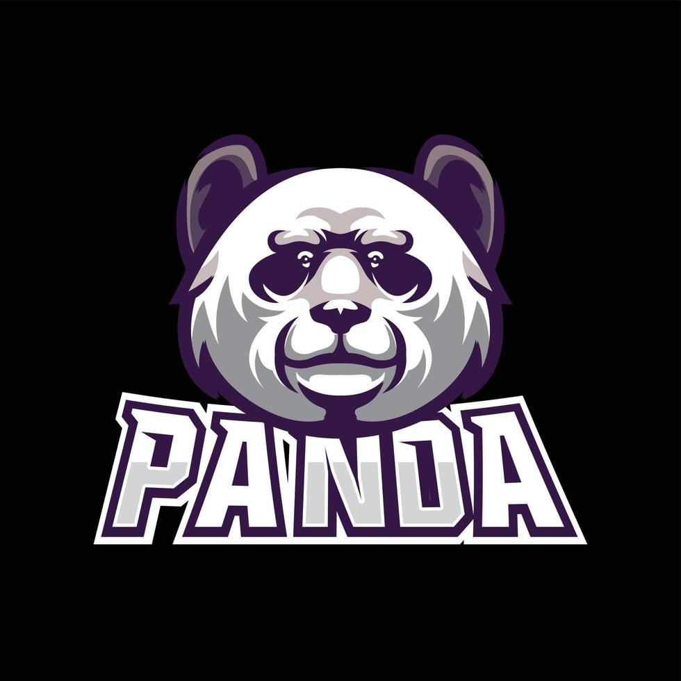 panda mascot logo vector Free Vector
