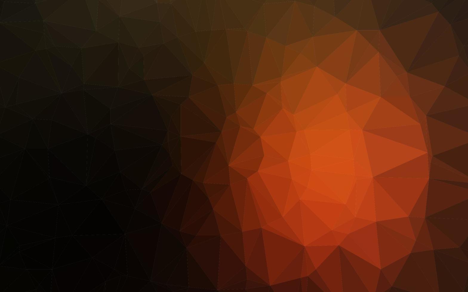 textura poligonal abstracta de vector naranja oscuro.