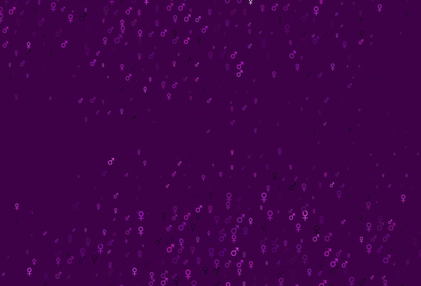 Light purple vector pattern with gender elements.