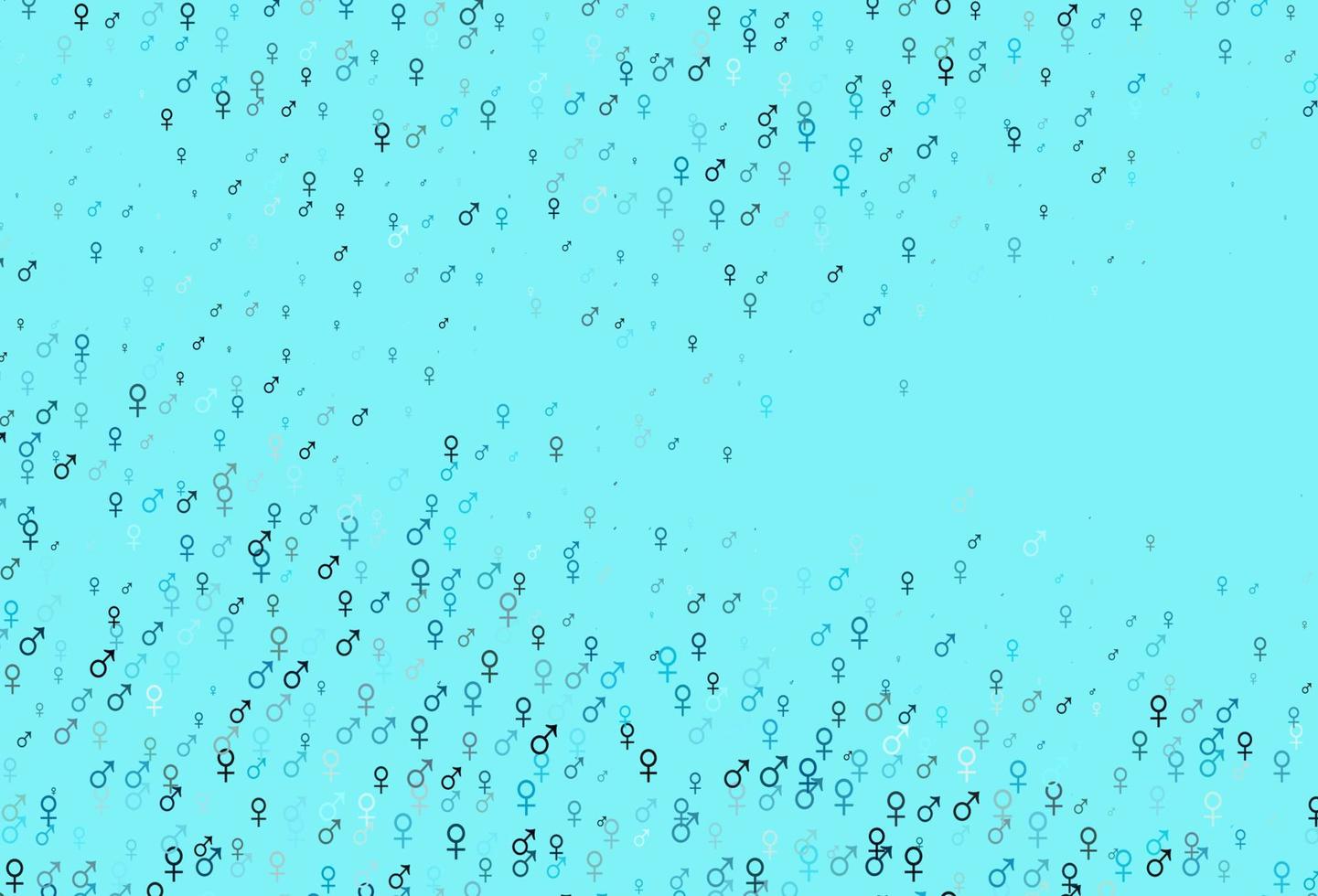 Light blue vector template with man, woman symbols.