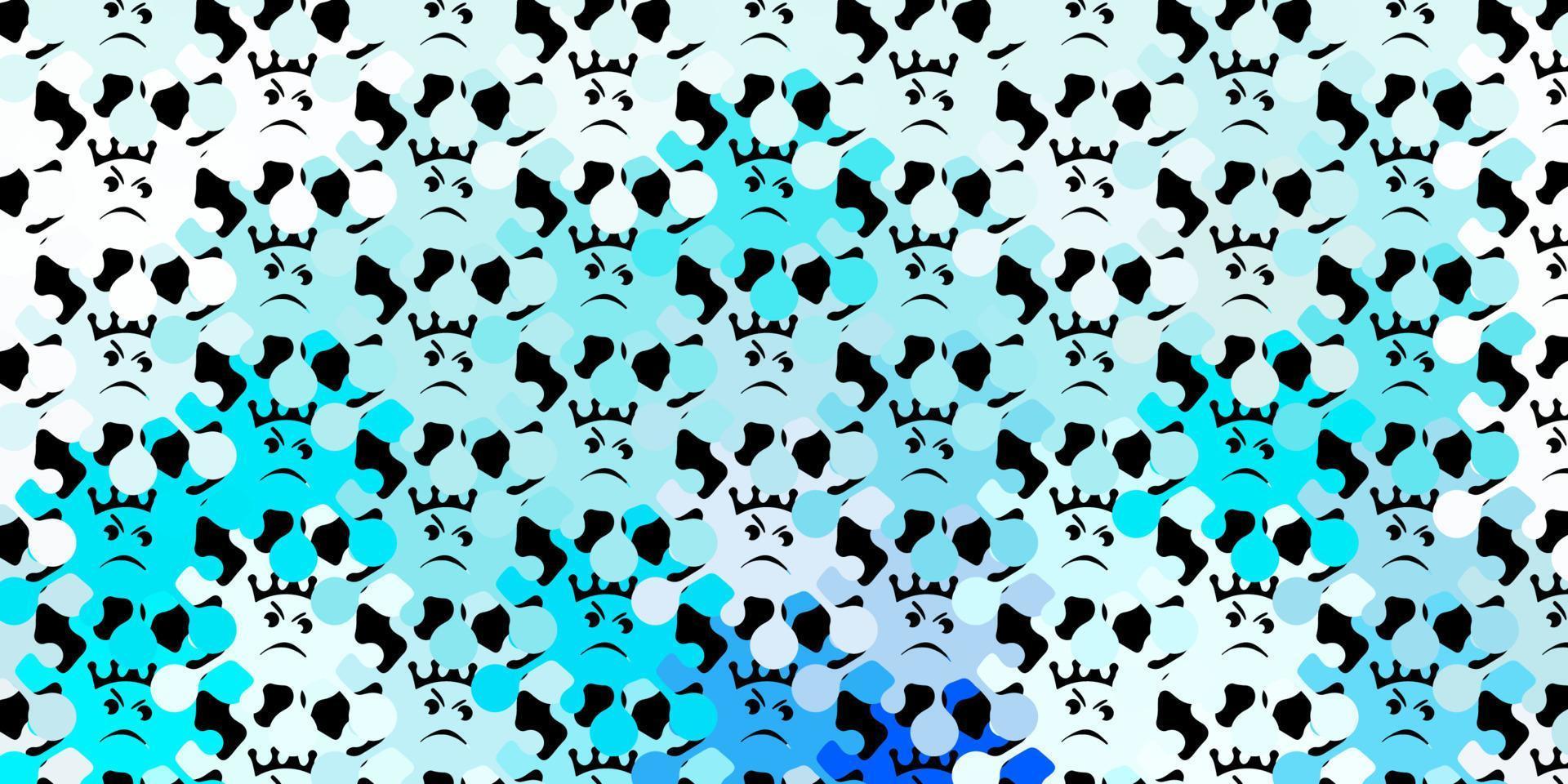 Dark blue vector backdrop with virus symbols.