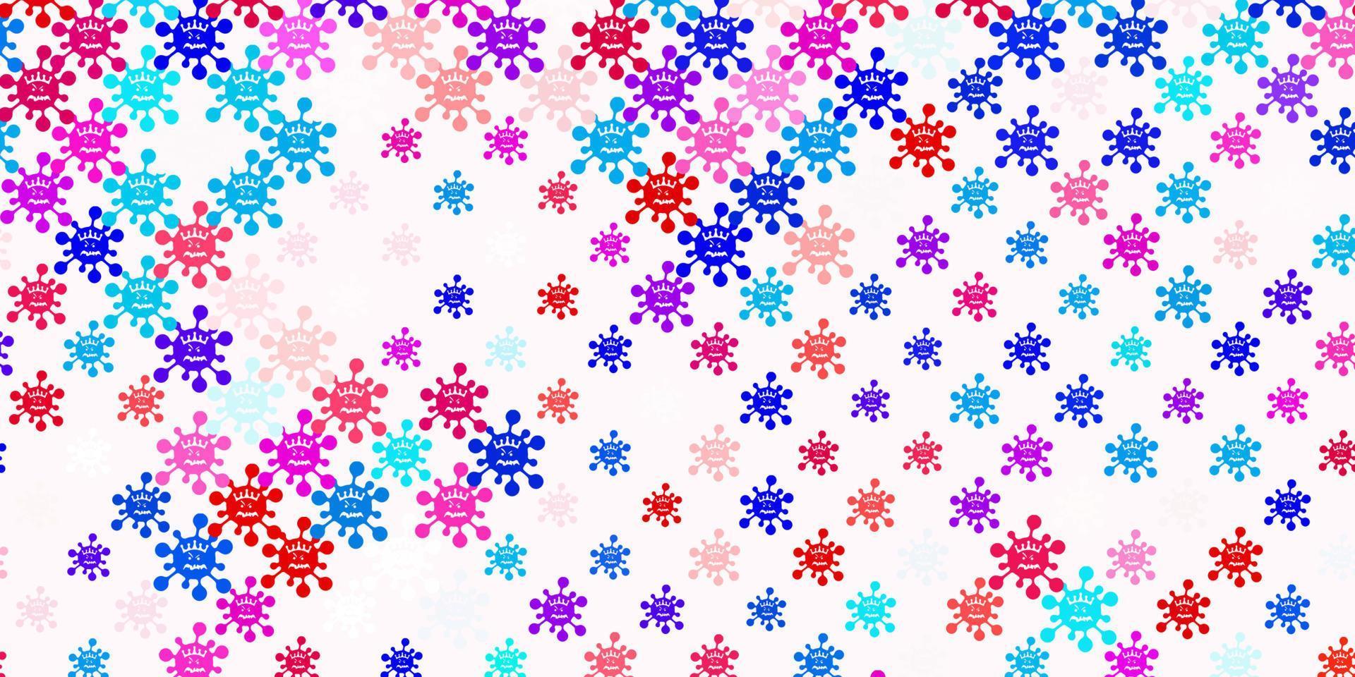 Light Blue, Red vector texture with disease symbols.