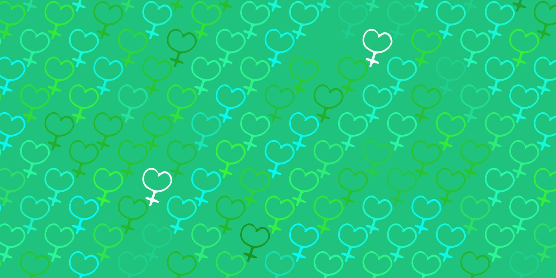 Light Green vector template with businesswoman signs.