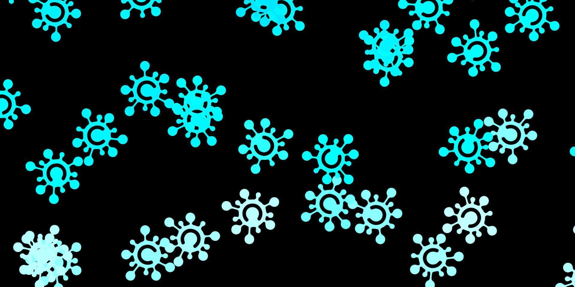 Dark green vector template with flu signs.