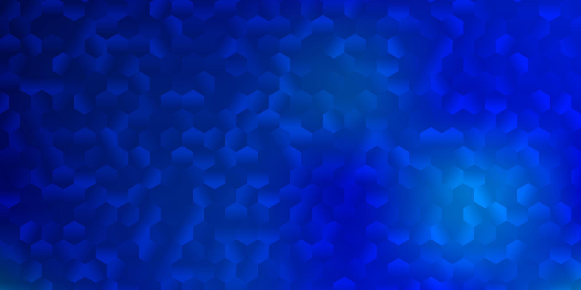 patrón de vector azul claro con hexágonos.